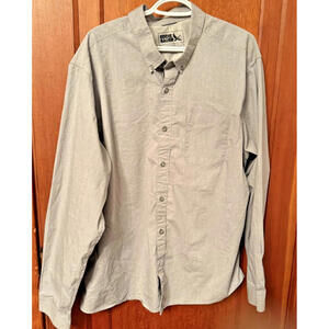 Eddie Bauer Mens Shirt, Khaki, 2XL, Long Sleeve, Button Down Collar, Classic